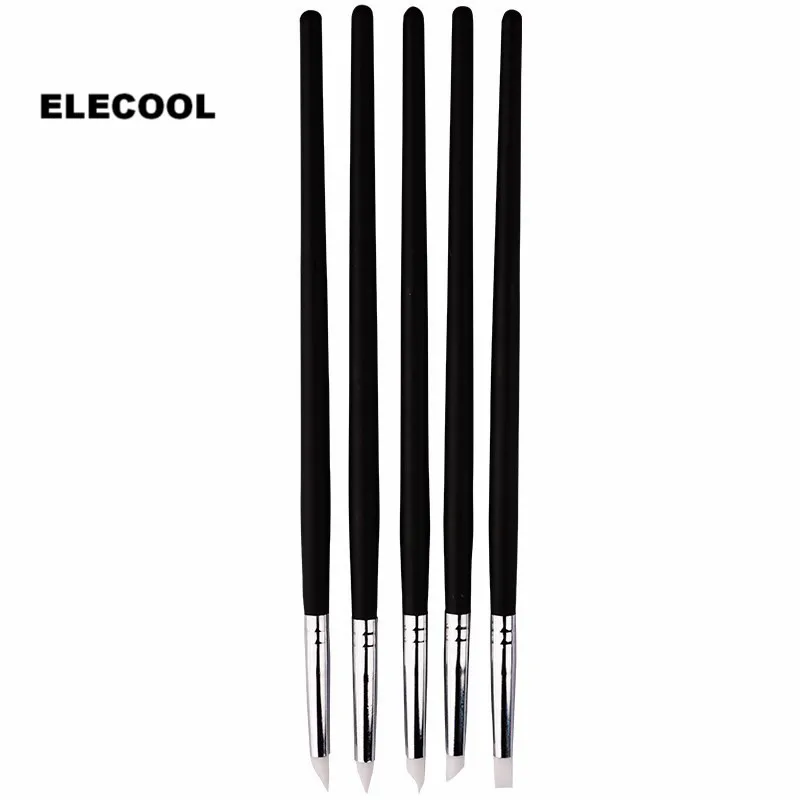 5 шт. набор силиконовых ручек для маникюра ELECOOL 3D изображение DIY пустая скульптура