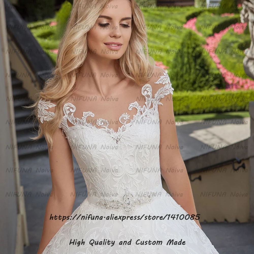 Новое яркое платье невесты Vestido De Novia Элегантное свадебное из тюля цвета слоновой