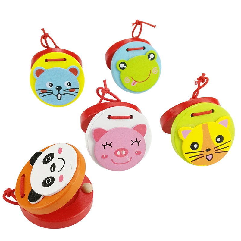 Wooden Cartoon Animal Ring Board Wood Color Music Perception Instrument Children Educational Toys Games Gift For Kids |