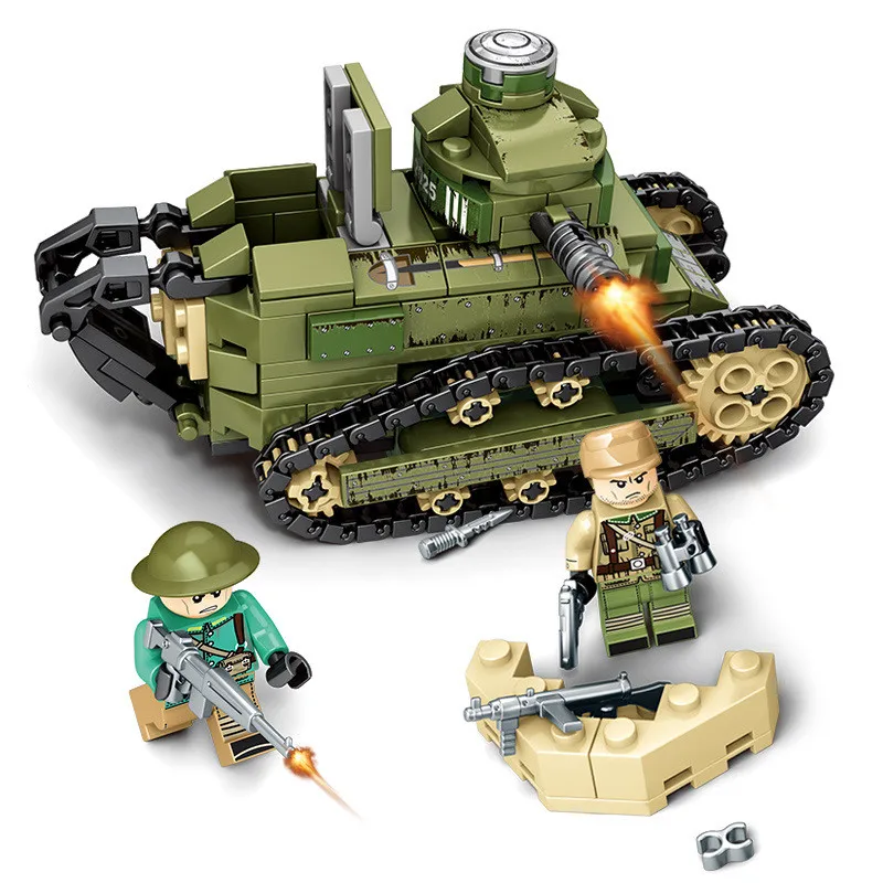 Empires Of Steel Series 368 шт. Renault FT 17 модель танка военные Строительные блоки мини лего