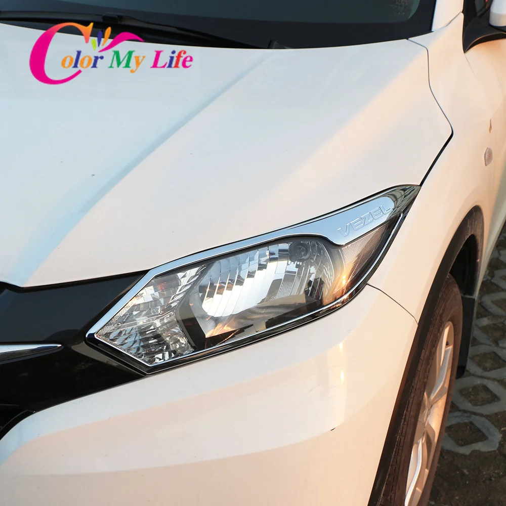 Накладка на переднюю фару автомобиля Honda HR V Vezel HRV 2014 2018 ABS автомобильная фара