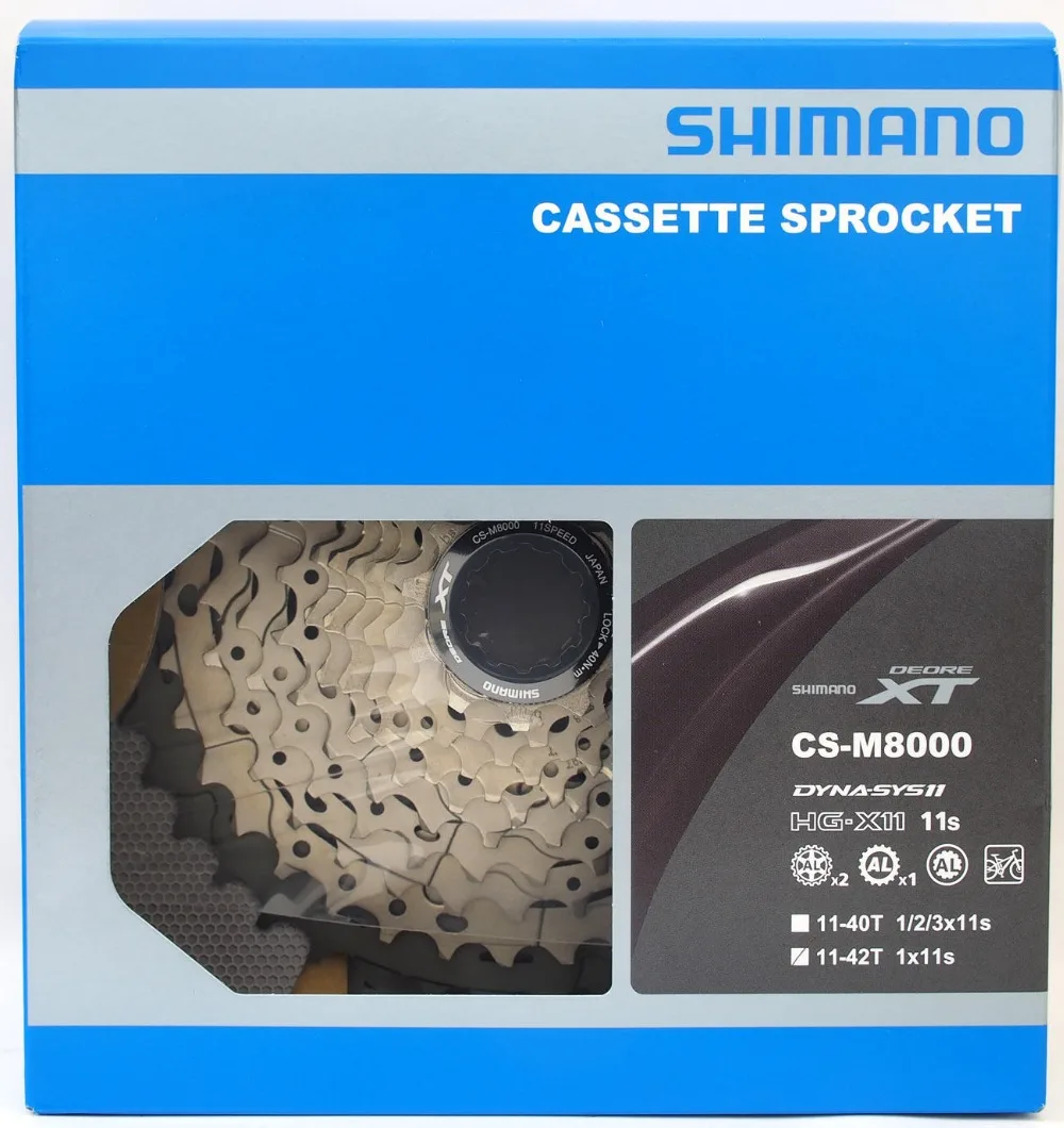 Оригинальные кассеты Shimano Deore XT CS M8000 для велосипеда MTB 11 40/42/46 T запчасти