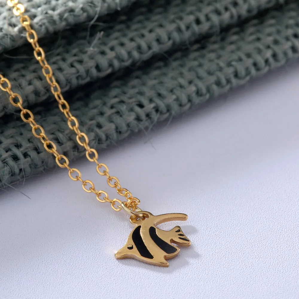 Kinitial модное ожерелье из нержавеющей стали золотого и серебряного цвета с