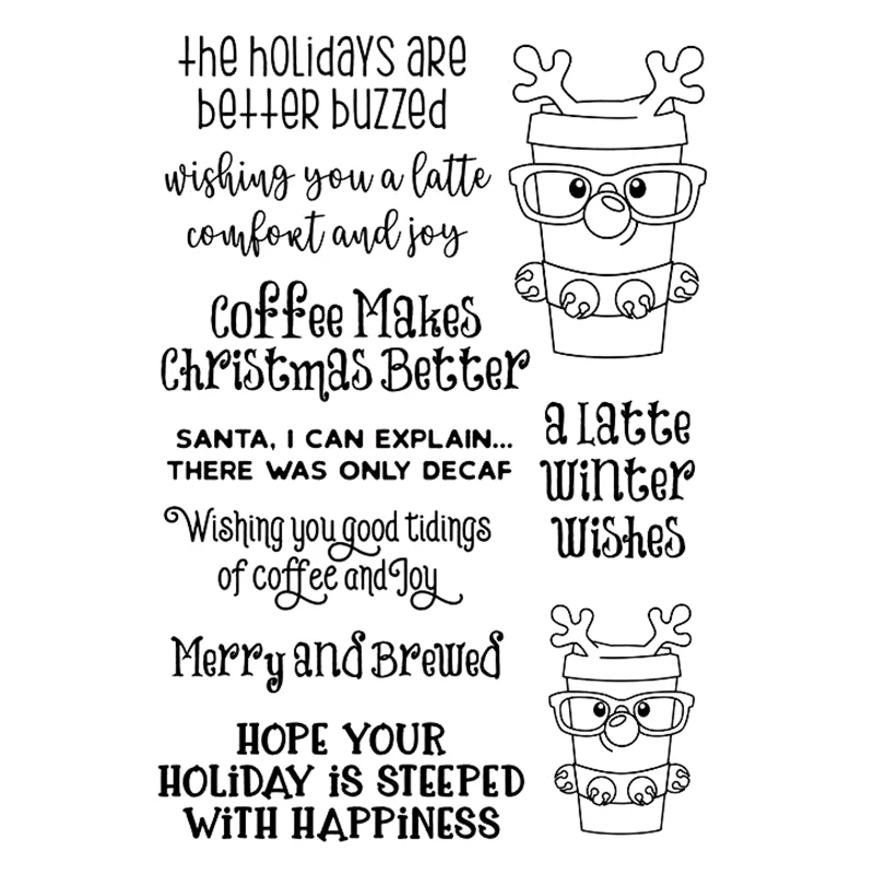 Latte coffee Transparent Clear Silicone Stamp/Seal for DIY scrapbooking/photo album Decorative clear stamp