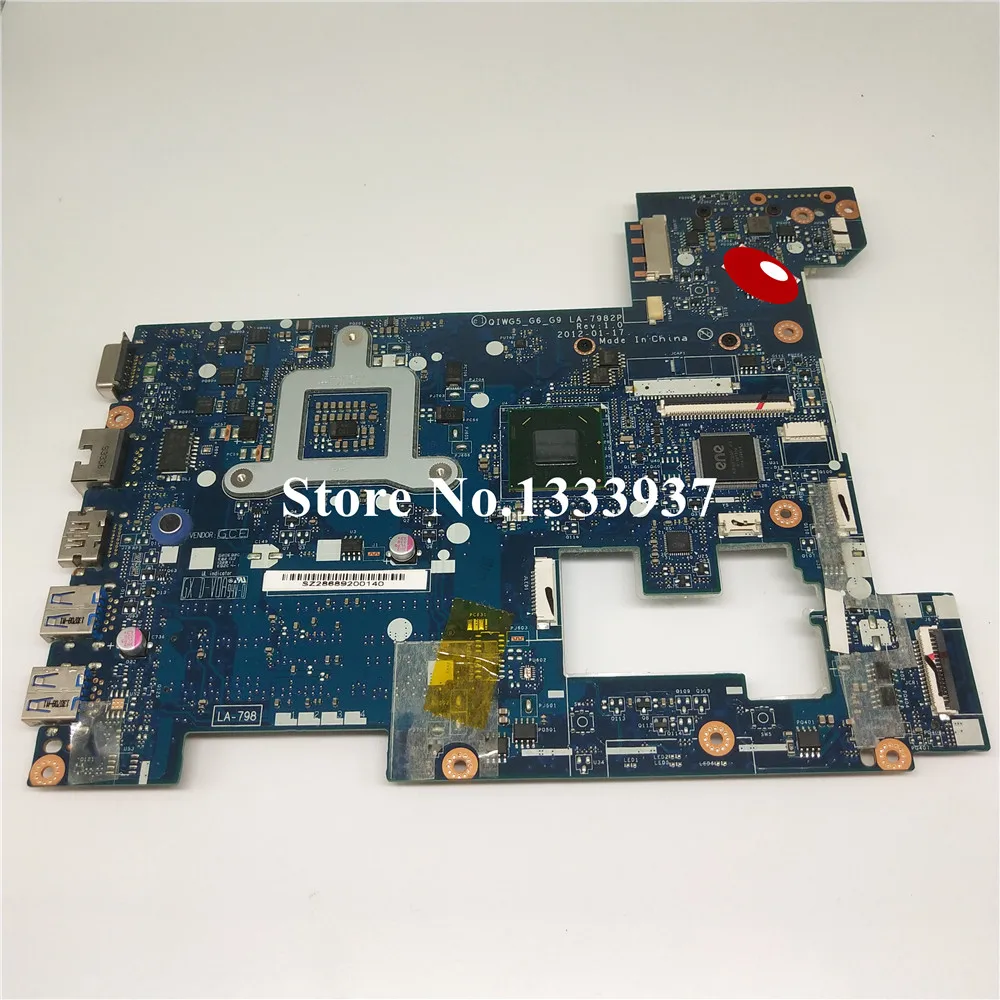 LA-7982P Высококачественная материнская плата для ноутбука lenovo G580 N580 P580 протестированная материнская плата 11S0001175 QIWG5_G6_G9