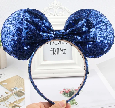 headband 13 Новые Симпатичные Уши Минни-Маус повязка фестиваль DIY аксессуары для волос бантики для волос с пайетками, лента для волос на Рождество для девочек, подарок для женщин - Цвет: headband 13