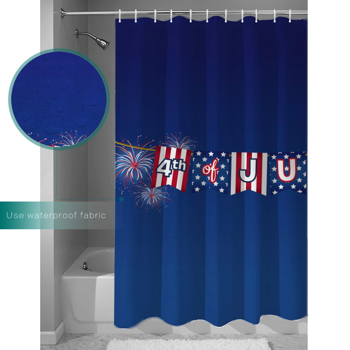 SHOWHOME Shower Curtain Independence Day 4 July Bathroom Decor | Дом и сад