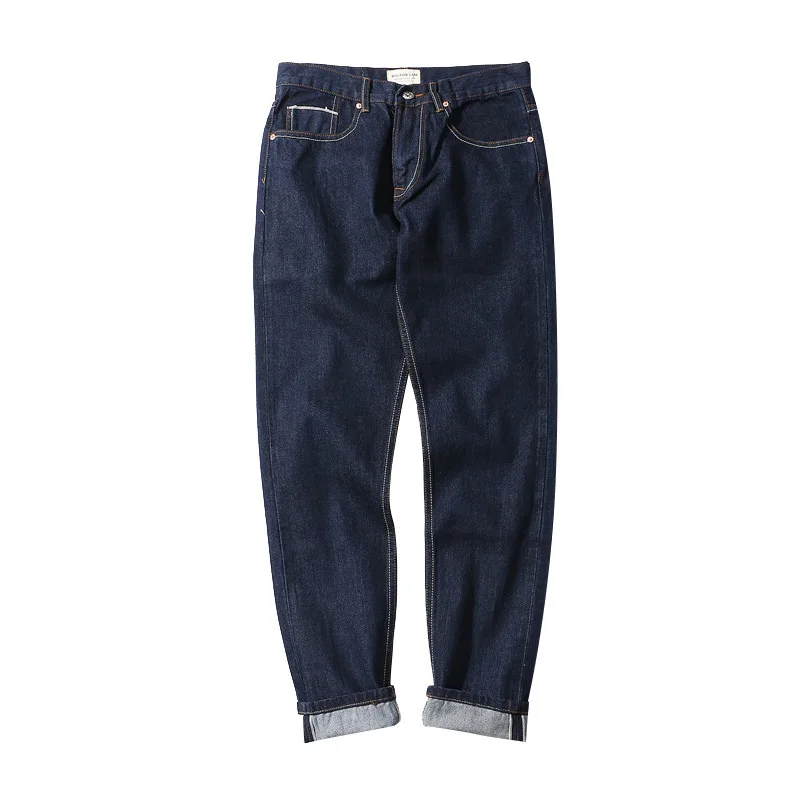 blue jeans Прямые хлопковые джинсы, мужские хип-хоп джинсовые штаны, Мужская Уличная одежда на осень и зиму, мужские брюки - Цвет: blue jeans