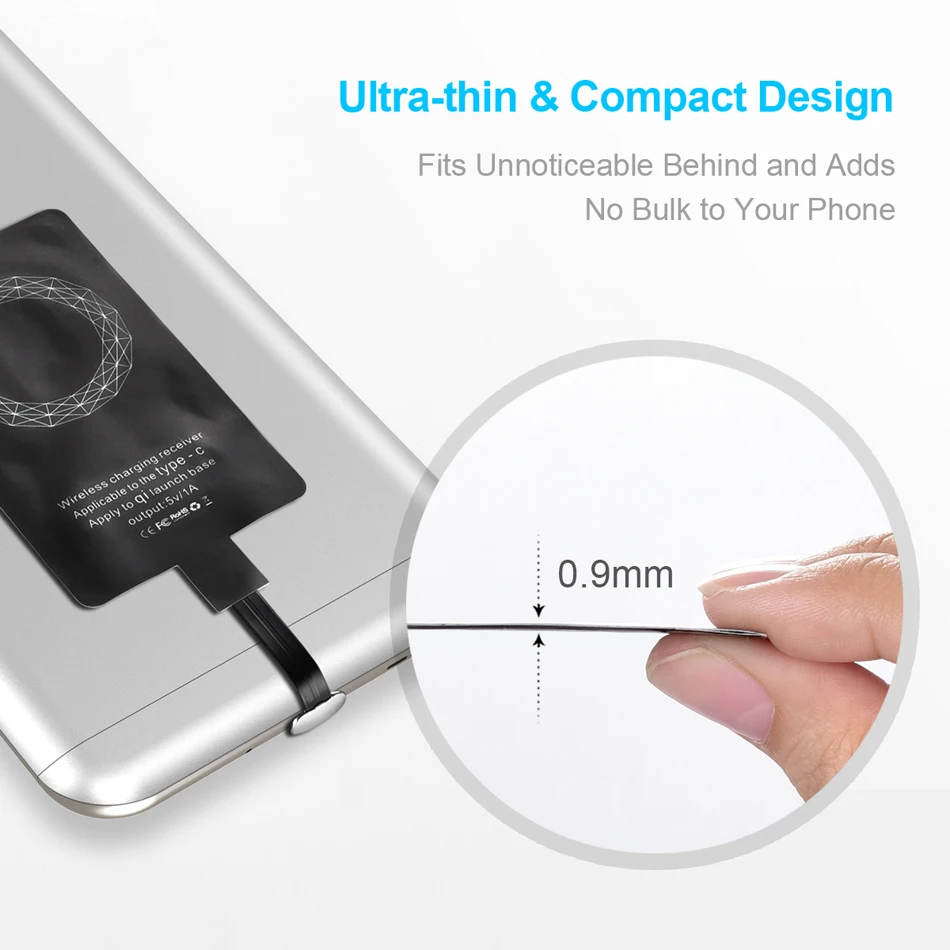 CHOETECH type C беспроводной зарядный приемник USB-C Qi зарядного устройства для LG V20/htc 10 и