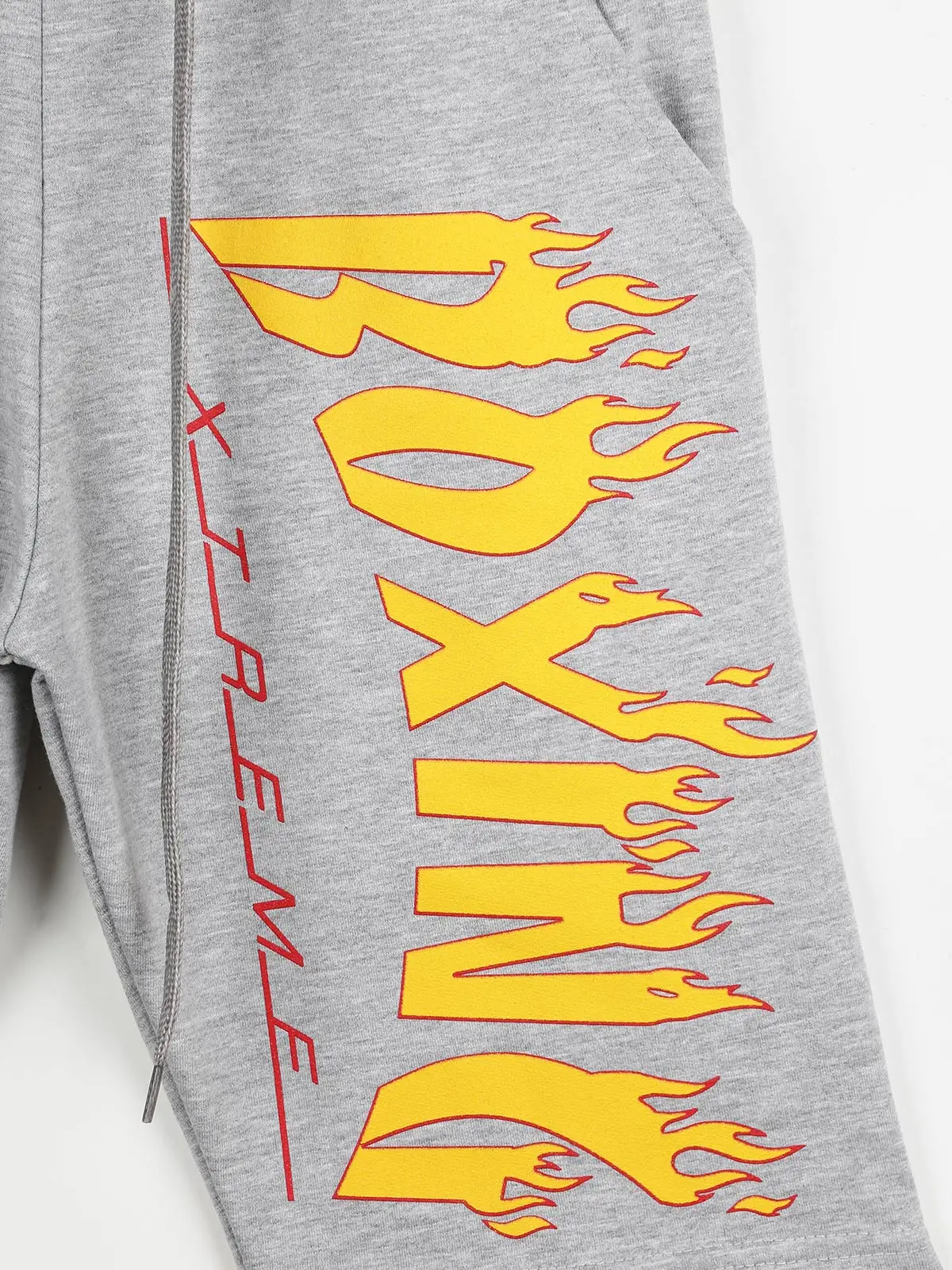 Бермуды спортивный принт эффект пламени|Шорты| |