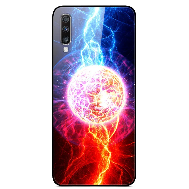 as photo 36 Роскошный стеклянный чехол для samsung Galaxy A70, чехол A 70, чехол на заднюю панель для samsung A70, чехол A705F 6,", ТПУ Рамка, бампер - Цвет: as photo 36