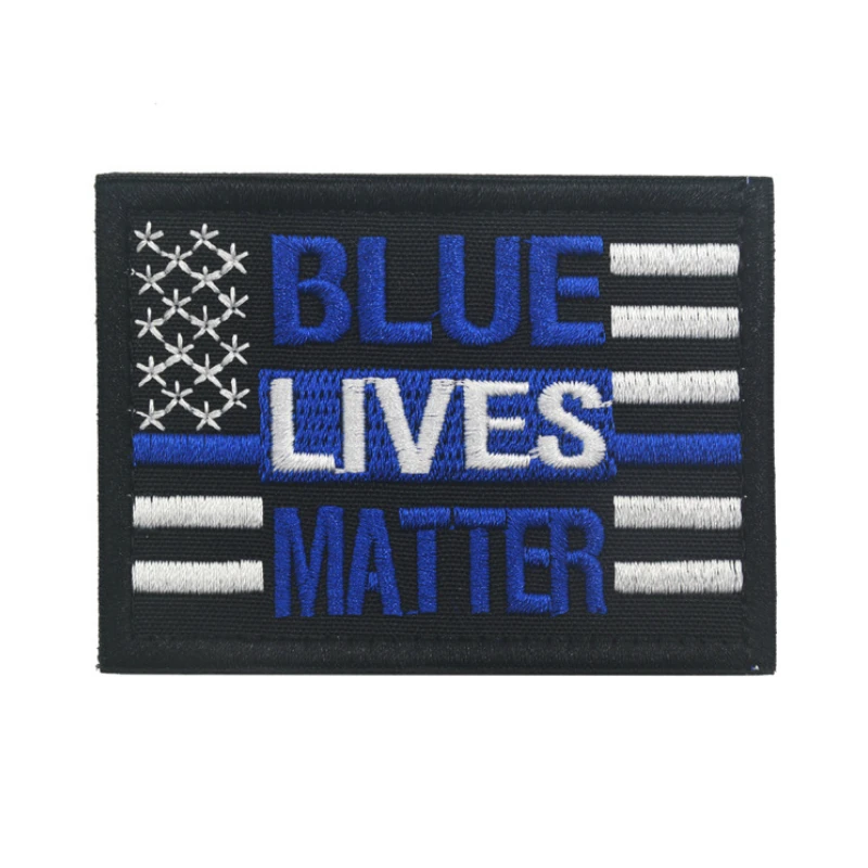 Патч с вышивкой Blue Lives вышитые патчи Военная Ткань наклейка аппликация для шитья