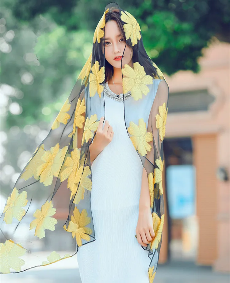 Шарф женский Грация ЛЕДИ качества Классический пакет края позолота Флокирование