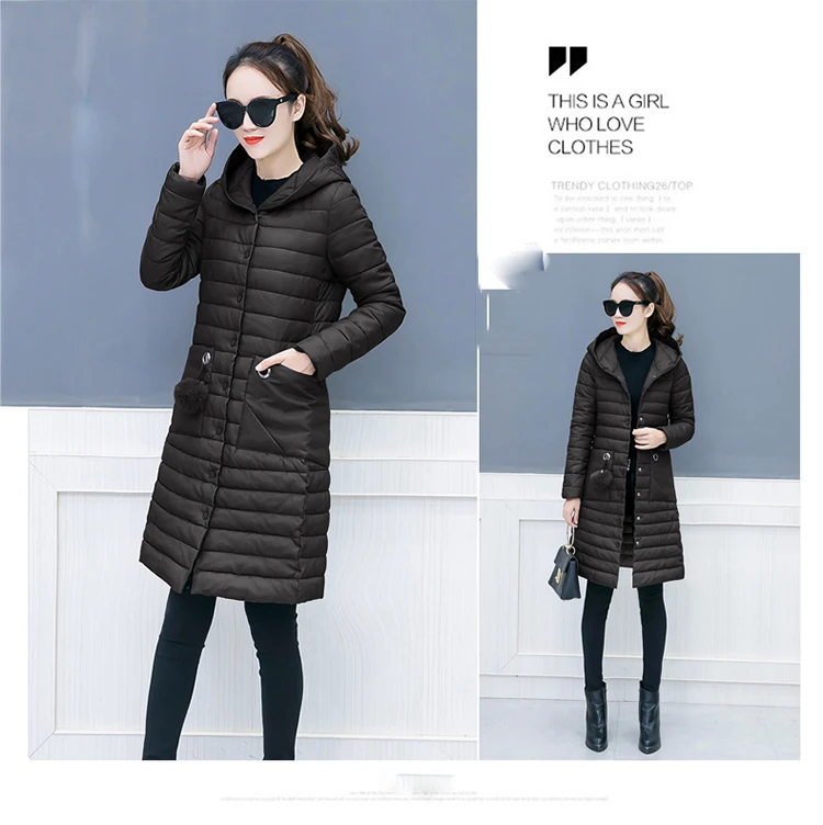 Женская парка, зимнее хлопковое пальто, зеленый/черный цвет, длинная приталенная женская верхняя одежда, капюшон с подкладкой, женские куртки, теплые пальто, одежда