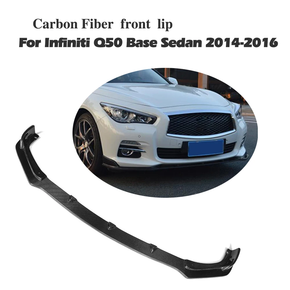 Передний бампер из углеродного волокна спойлер для infiniti Q50 Base Sedan 2014 2015 2016 детали