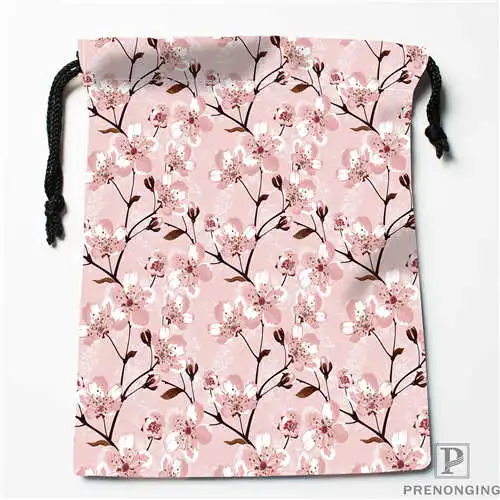 Пользовательские печати цветок-обратно (1) Drawstring хозяйственные сумки дорожный