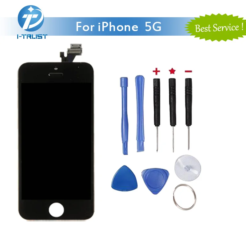 1 шт. AAA Экран для Apple iPhone 5 г ЖК дисплей Дисплей Сенсорный экран в сборе с планшета