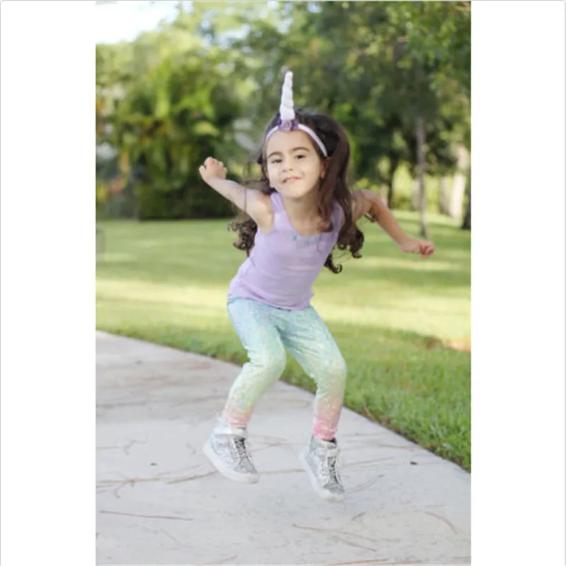 Штаны для девочек новое поступление блестящие леггинсы малышей От 1 до 6 лет