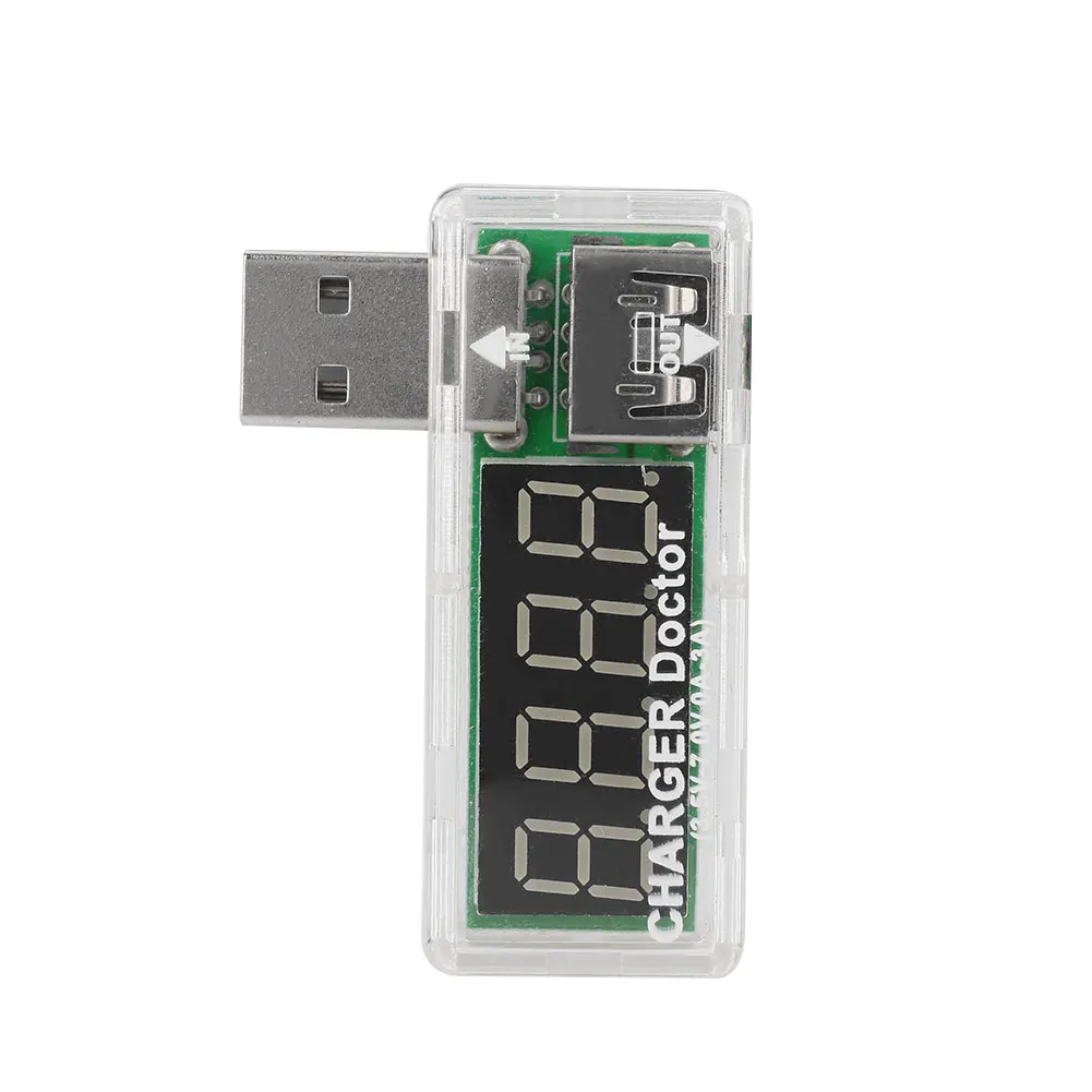 L образный светодиодный дисплей USB измеритель напряжения тока тестер для