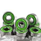 16 шт.компл. двойные фотоподшипники, подшипники с глубоким желобом 608ZZ 8x22x7 мм, подшипники для роликов из хромированной стали, фотоподшипники, скольжение слалом H05