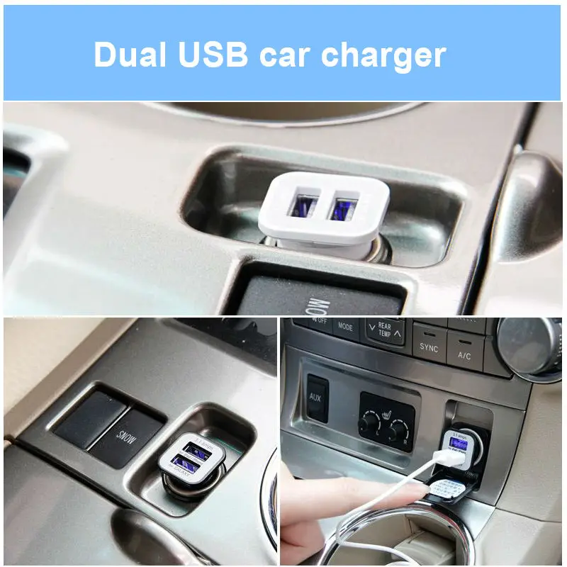 Автомобильное зарядное устройство USAMS с двумя USB портами 5 В 3 1 А|us charger|charger digitalcharger