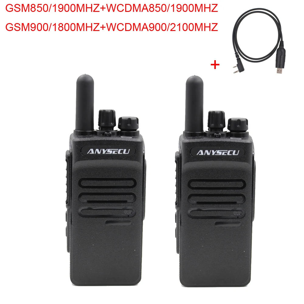 2 шт. ANYSECU 3G WCDMA GSM портативная сеть POC радио GT200 с GPS работает реальным PTT + Бесплатный