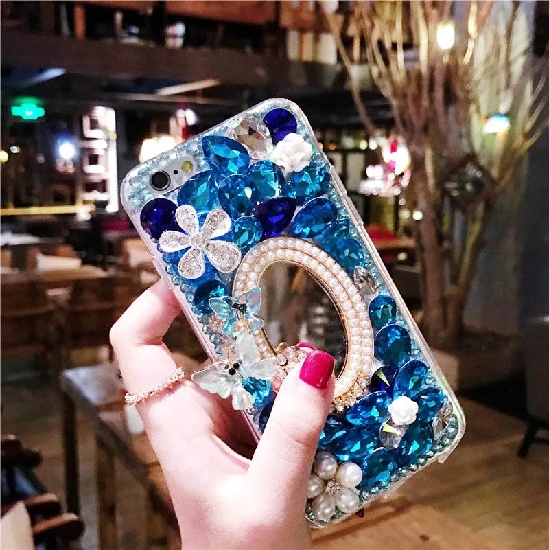 3D ручной работы с украшениями в виде кристаллов блеск Rhineston ювелирное Обложка