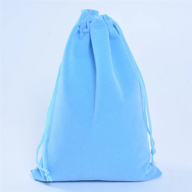 Sky Blue 13x18 см бархатные сумки для ювелирных изделий Мешочки игрушки Косметическая одежда упаковка свадебные вещи вечерние Бусины Контейнер для хранения 3 шт - Цвет: Sky Blue