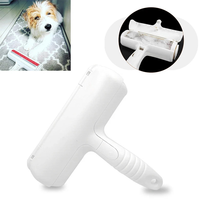 ABS 2-Way Pet Hair Remover Roller Quick Makeup Removing Clothes Brush Dog Cat Lint Self-Cleaning Clothing Beautician | Дом и сад
