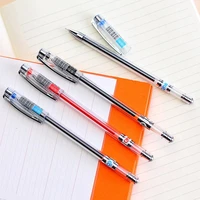 12 pcsbox south korea creative simple gel pen examination pens 0 5mm blackredblue ink student stationery school office supply