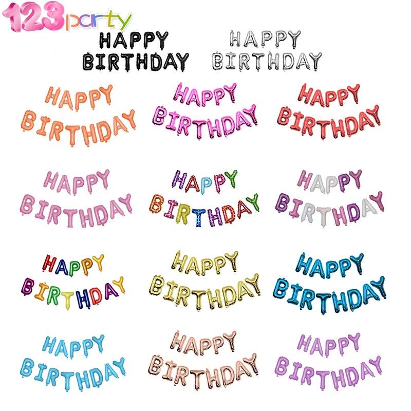 16 дюймовые буквы дневного света украшение для вечеринки в честь Дня Рождения