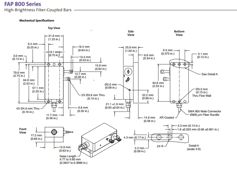 

FAP800-40W Coherent fiber coupled array laser COHERENT 808nm 40W LD laser