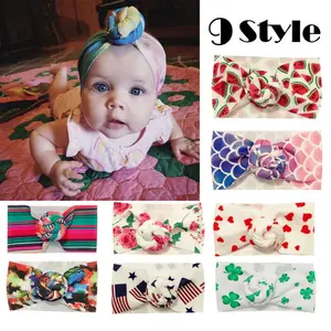 Головной убор 2019, брендовая Милая повязка на голову с цветами для маленьких девочек, головной убор, аксессуары для волос с бантом