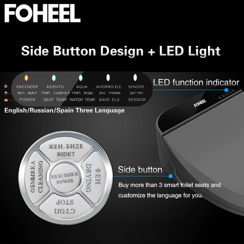 FOHEEL умное сиденье для унитаза биде электрическое покрытие теплоизолированное