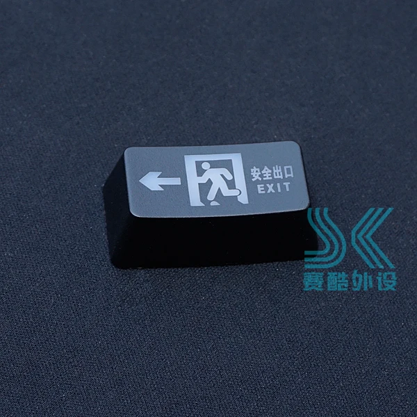 EXIT BLACK Механическая клавиатура с подсветкой Keycap Safty EXIT backspace IDLE FISH tab \ symbol BUYNOW для ввода материала ABS черный и красный - Цвет: EXIT BLACK