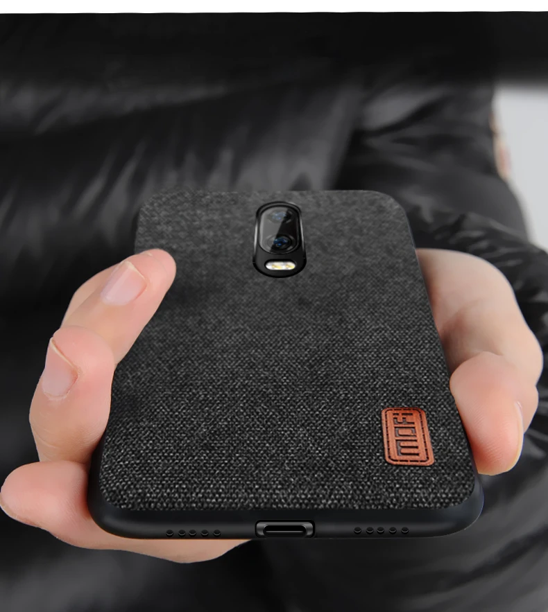 Чехол для oneplus 6 t, чехол MOFI One Plus 6 T, задний тканевый чехол для 1+ 6 T, полный чехол, чехол с мягкими силиконовыми краями OP6T, жесткий матовый чехол