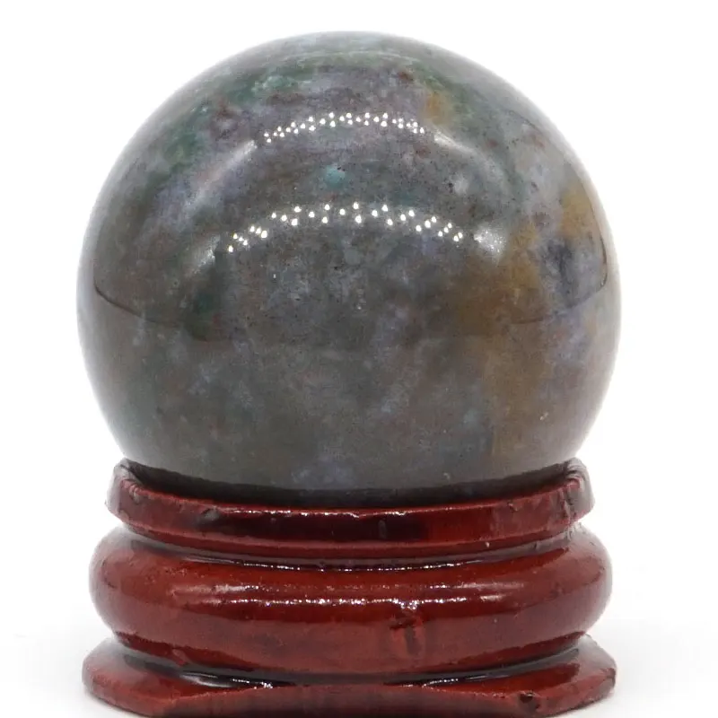

Natural India Agate Stone Ball Mineral Quartz Sphere Hand Massage Crystal Ball Healing Feng Shui Home Decor Accessory 30mm