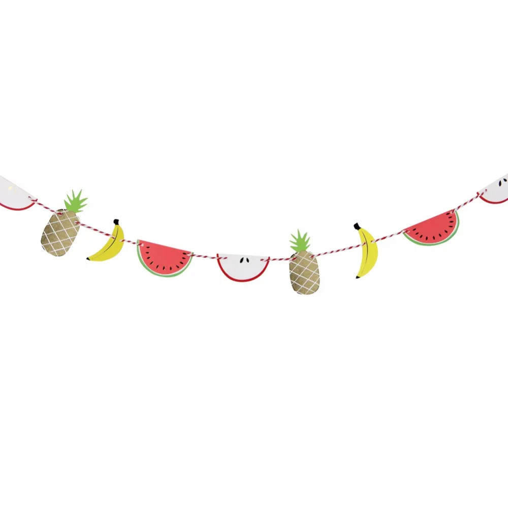 Тропические фрукты гирлянда баннер летнее украшение для вечеринки детский душ