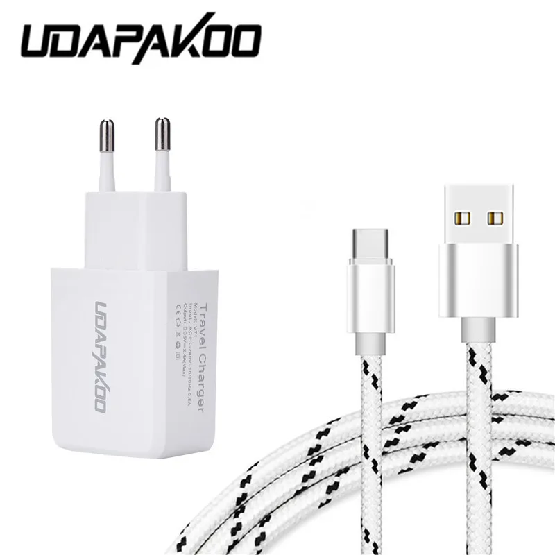 Usb кабель для передачи данных type c и 2.4a eu адаптер быстрой зарядки samsung Galaxy s8 s9 Xiaomi mi