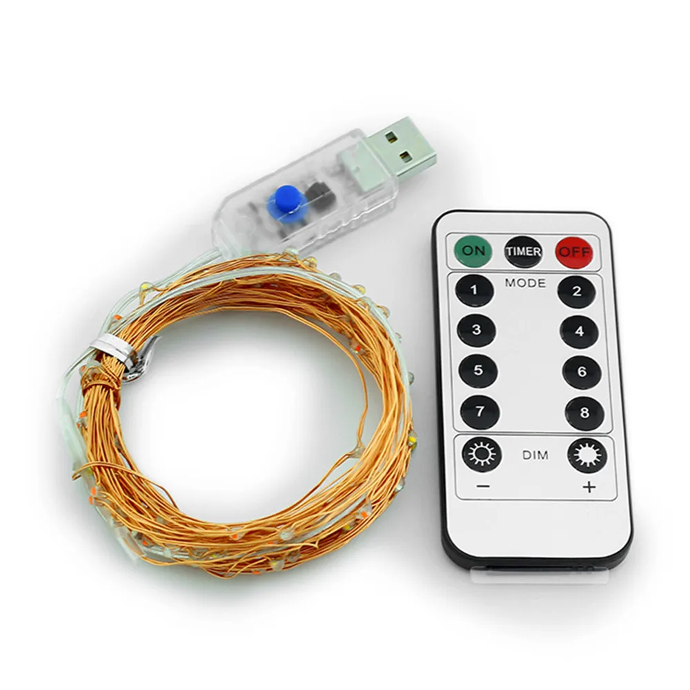 СВЕТОДИОДНАЯ Гирлянда YIYANG с питанием от USB медный провод материал