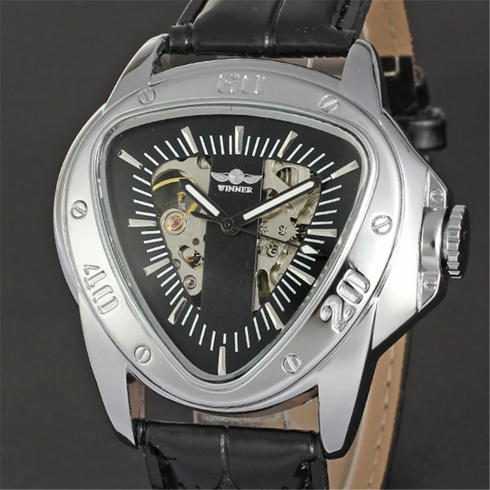 WINNER Топ бренд Роскошные мужские наручные часы военные спортивные автоматические