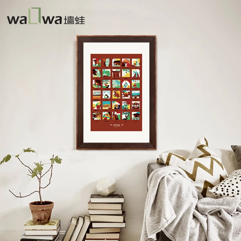 The wall frog tea horse road Современная Минималистичная картина для гостиной настольная Sisi