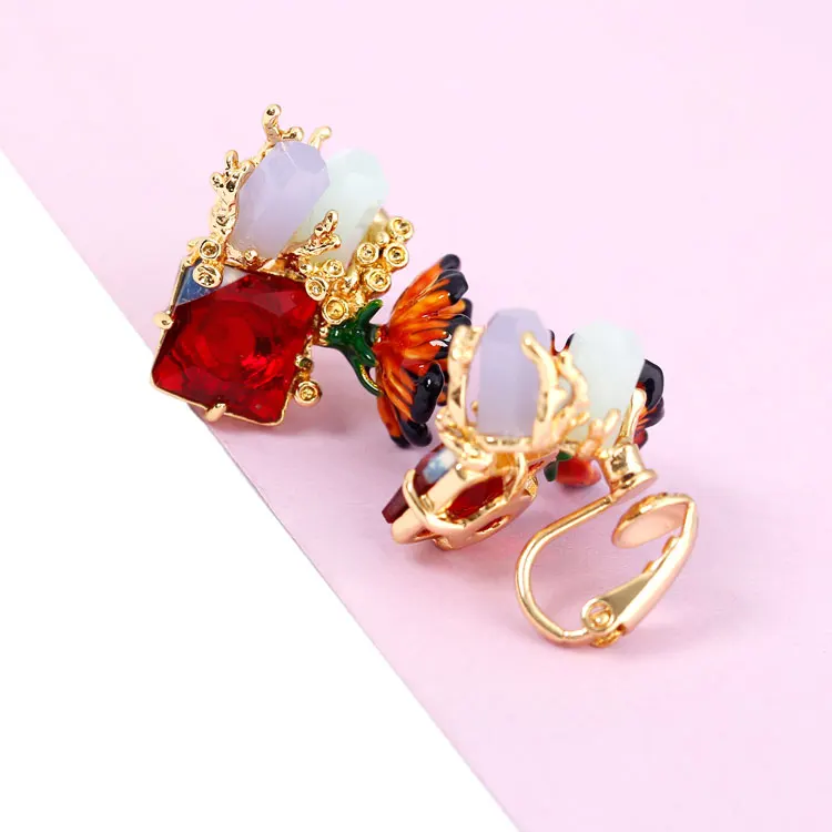 Цветочные квадратные геометрические серьги модные ювелирные изделия Sieraden Joyas