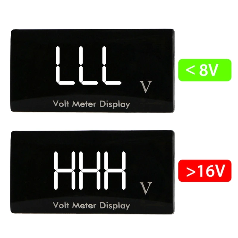 

8-16V LED Display Digital Voltmeter Panel Voltage Meter Waterproof For Car Motor,Waterproof, dustproof, shockproof,easy to use.