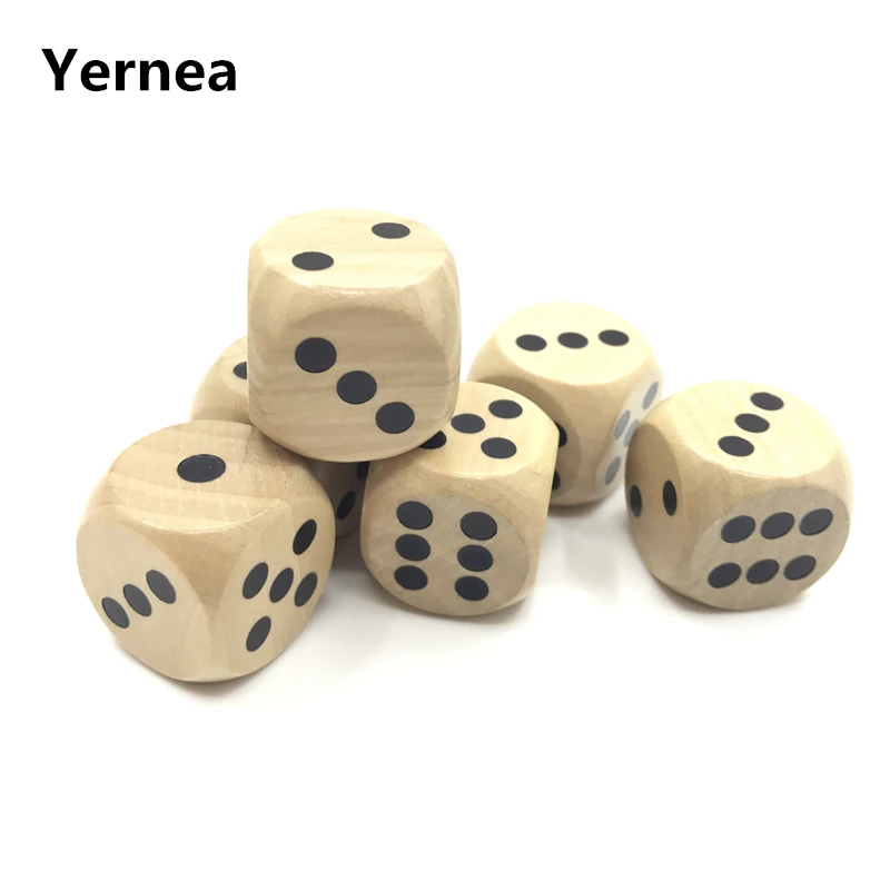 Yernea 5 шт./лот высококачественные 25 мм деревянные питьевые кости пазл из массива дерева интересный набор