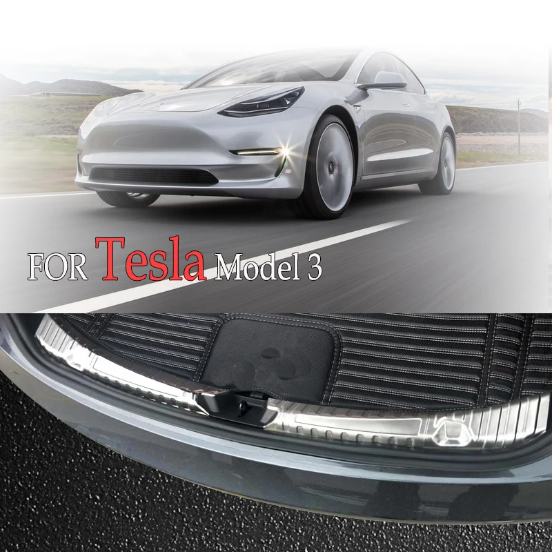 Karcng протектор из нержавеющей стали для интерьера заднего багажника наклейка