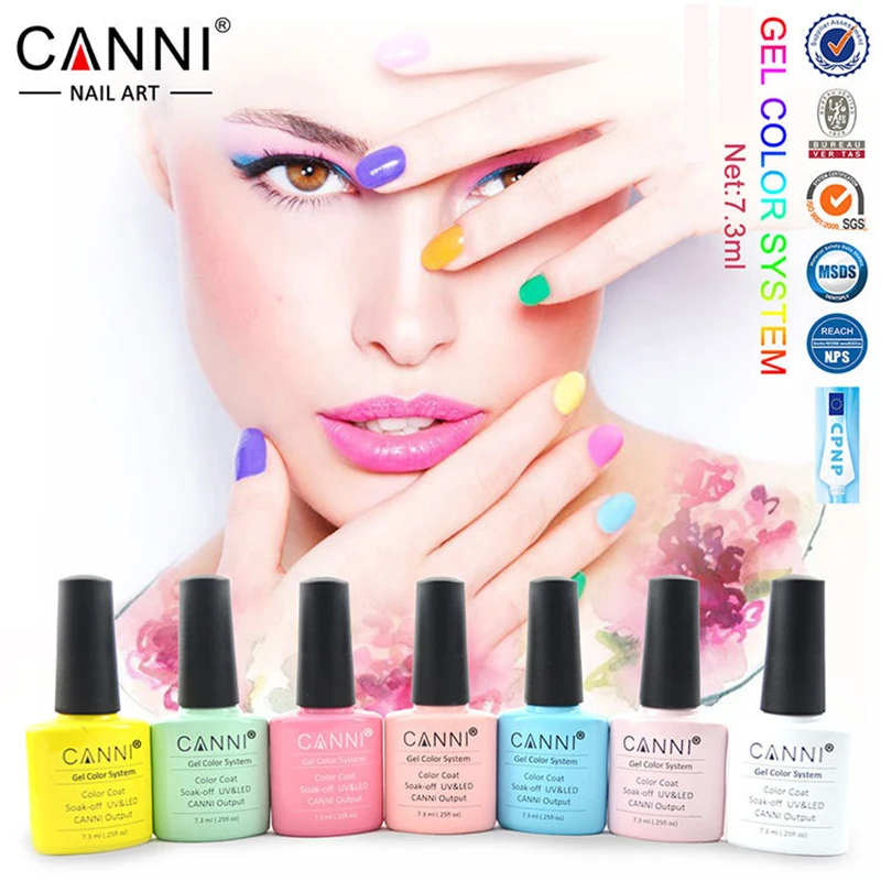 CANNI UV лак для ногтей 145-168 Блестящий УФ-гель для ногтей лак светодиодный впитывающий клей для нейл-арта УФ-гель лак 238 цветов CN03