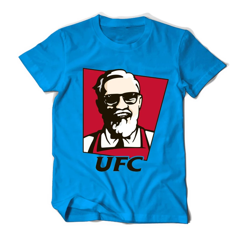 JP0039 Летняя футболка Conor McGregor UFC KFC Colonel Harland Sanders с креативным дизайном, футболка с коротким рукавом, мужские хлопковые футболки, забавная футболка - Цвет: JP0039