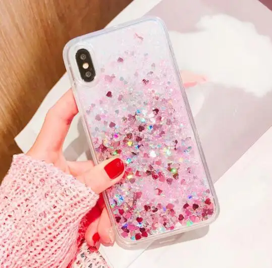 pink С сияющими блестками Мягкий чехол для OPPO A3 A5 A3S A7 A9 F5 F7 F9 F11 pro R9S плюс R11 R9 R17 pRO A57 A59 A83 на заднюю панель для телефона - Цвет: pink