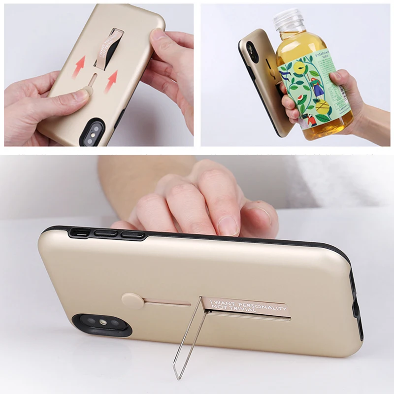 Кольцо держатель стенд чехол для iPhone XS MaX скрытый с кольцом пальца Max XR PC + TPU задняя